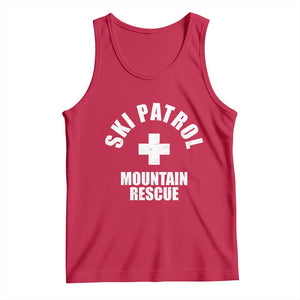 Ski Patrol Mountain Rescue Tank Top Winter Slopes Skiing Snowboarding TS11 Red Print Your Wear