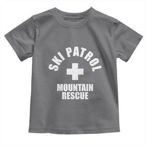 Ski Patrol Mountain Rescue Toddler T Shirt Winter Slopes Skiing Snowboarding TS11 Charcoal Print Your Wear