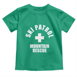 Ski Patrol Mountain Rescue Toddler T Shirt Winter Slopes Skiing Snowboarding TS11 Irish Green Print Your Wear