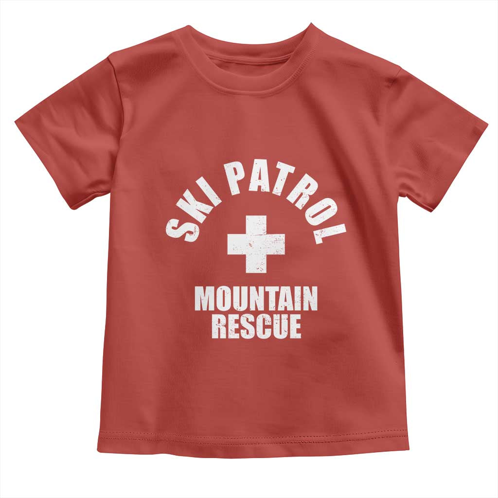 Ski Patrol Mountain Rescue Toddler T Shirt Winter Slopes Skiing Snowboarding TS11 Red Print Your Wear