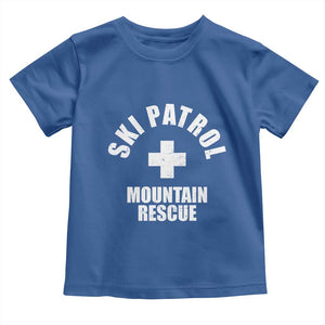 Ski Patrol Mountain Rescue Toddler T Shirt Winter Slopes Skiing Snowboarding TS11 Royal Blue Print Your Wear