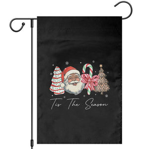Funny Black Christmas Garden Flag Tis The Season African American Santa TS11 Black Print Your Wear