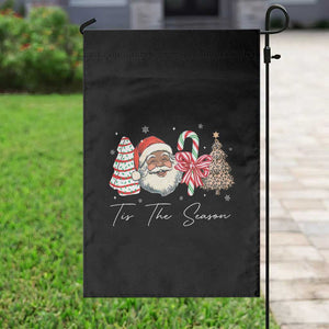 Funny Black Christmas Garden Flag Tis The Season African American Santa TS11 Print Your Wear