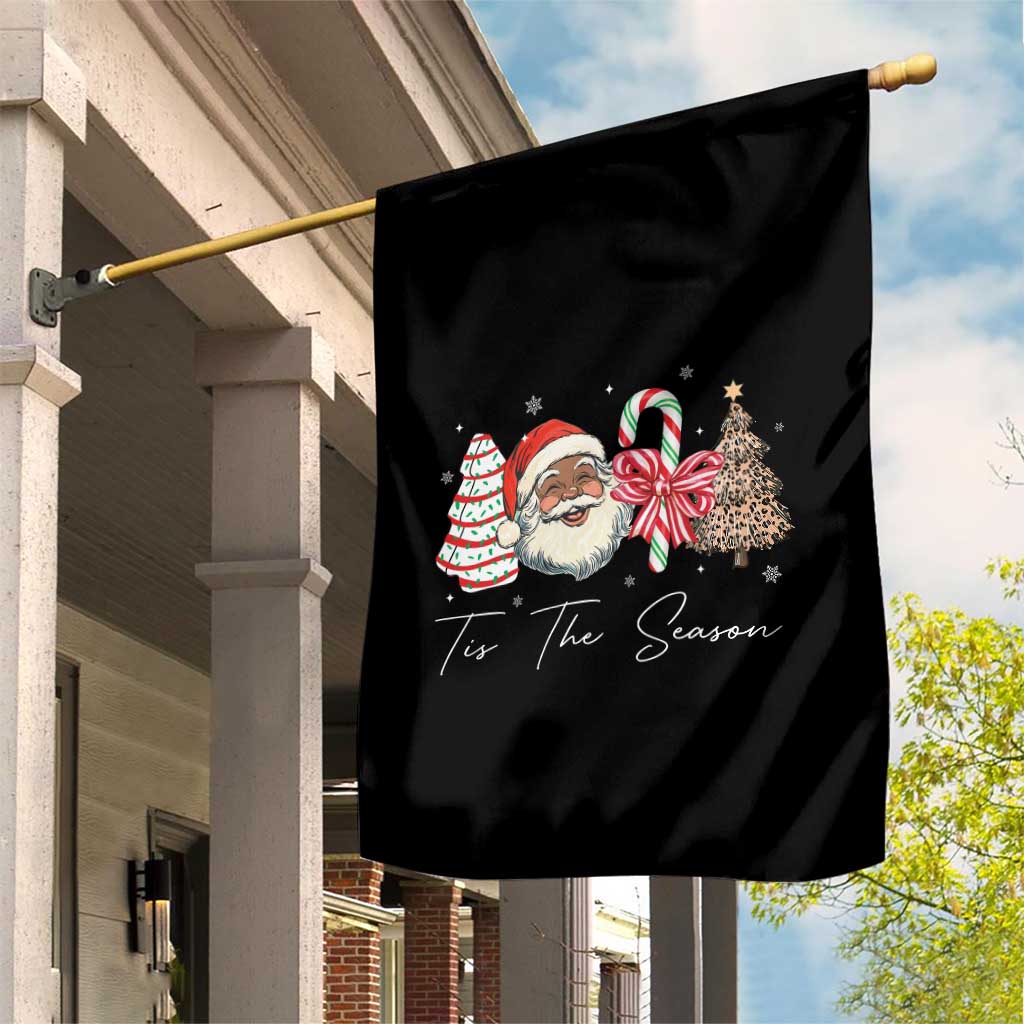 Funny Black Christmas Garden Flag Tis The Season African American Santa TS11 Print Your Wear