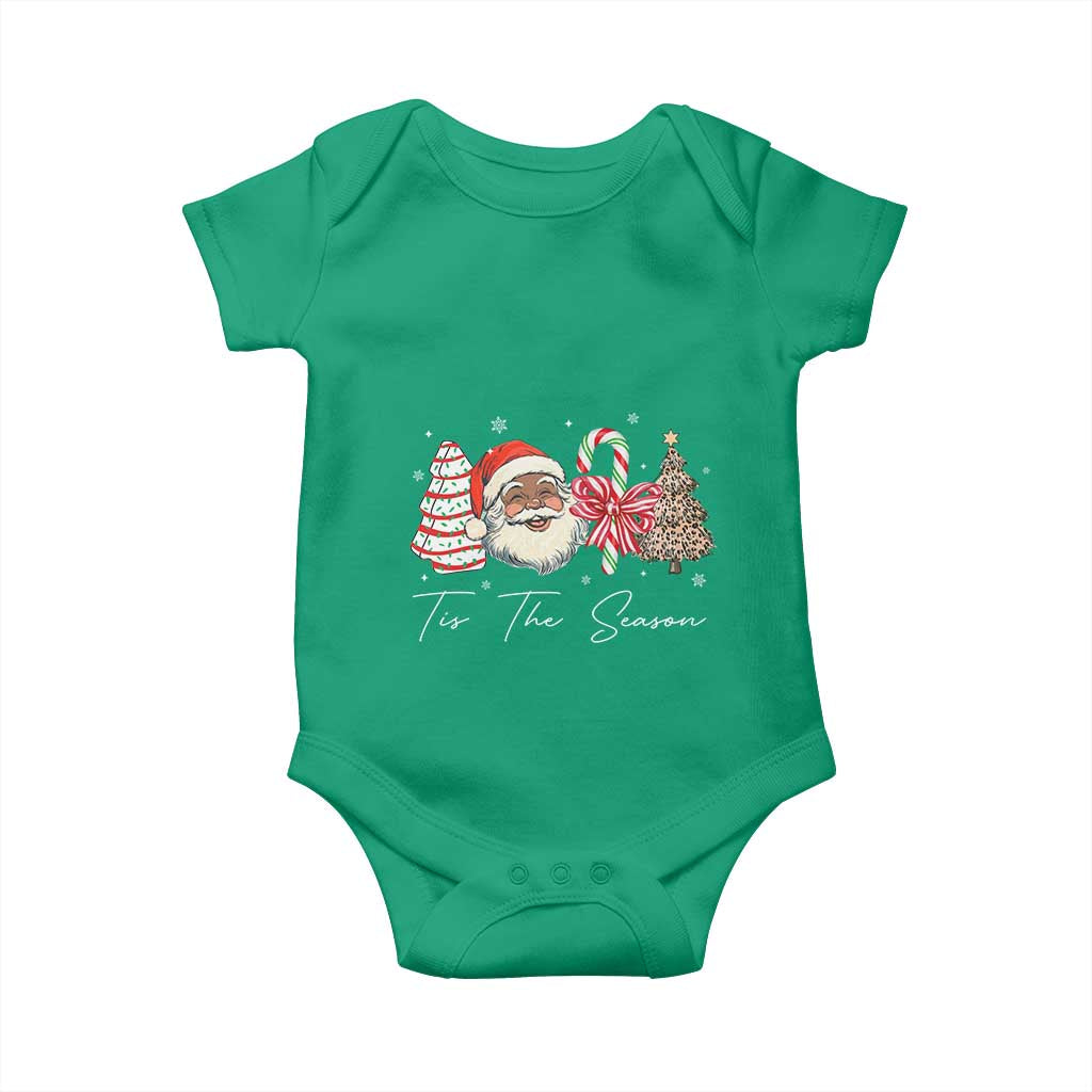 Funny Black Christmas Baby Onesie Tis The Season African American Santa TS11 Irish Green Print Your Wear