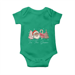 Funny Black Christmas Baby Onesie Tis The Season African American Santa TS11 Irish Green Print Your Wear
