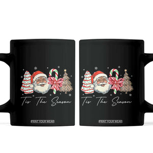 Funny Black Christmas Coffee Mug Tis The Season African American Santa TS11 Black Print Your Wear