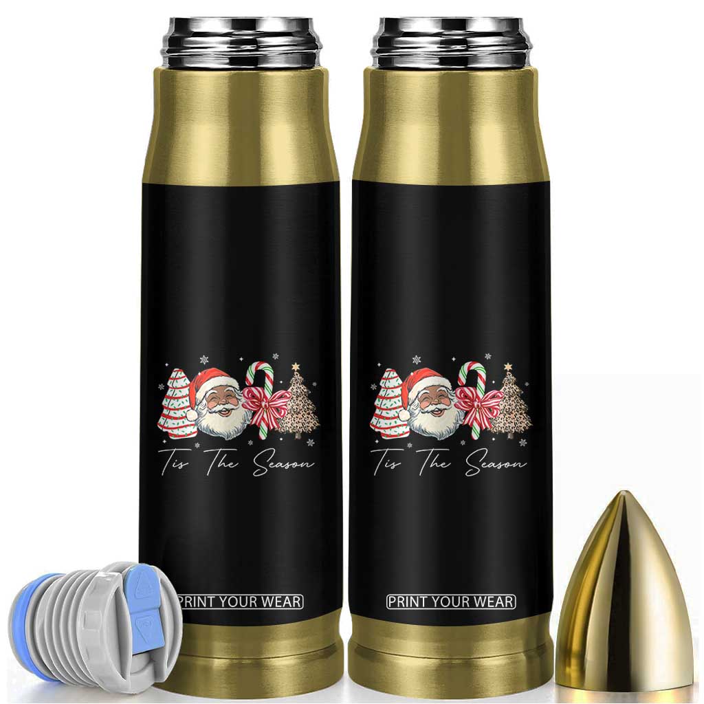 Funny Black Christmas Bullet Tumbler Tis The Season African American Santa TS11 Black Print Your Wear