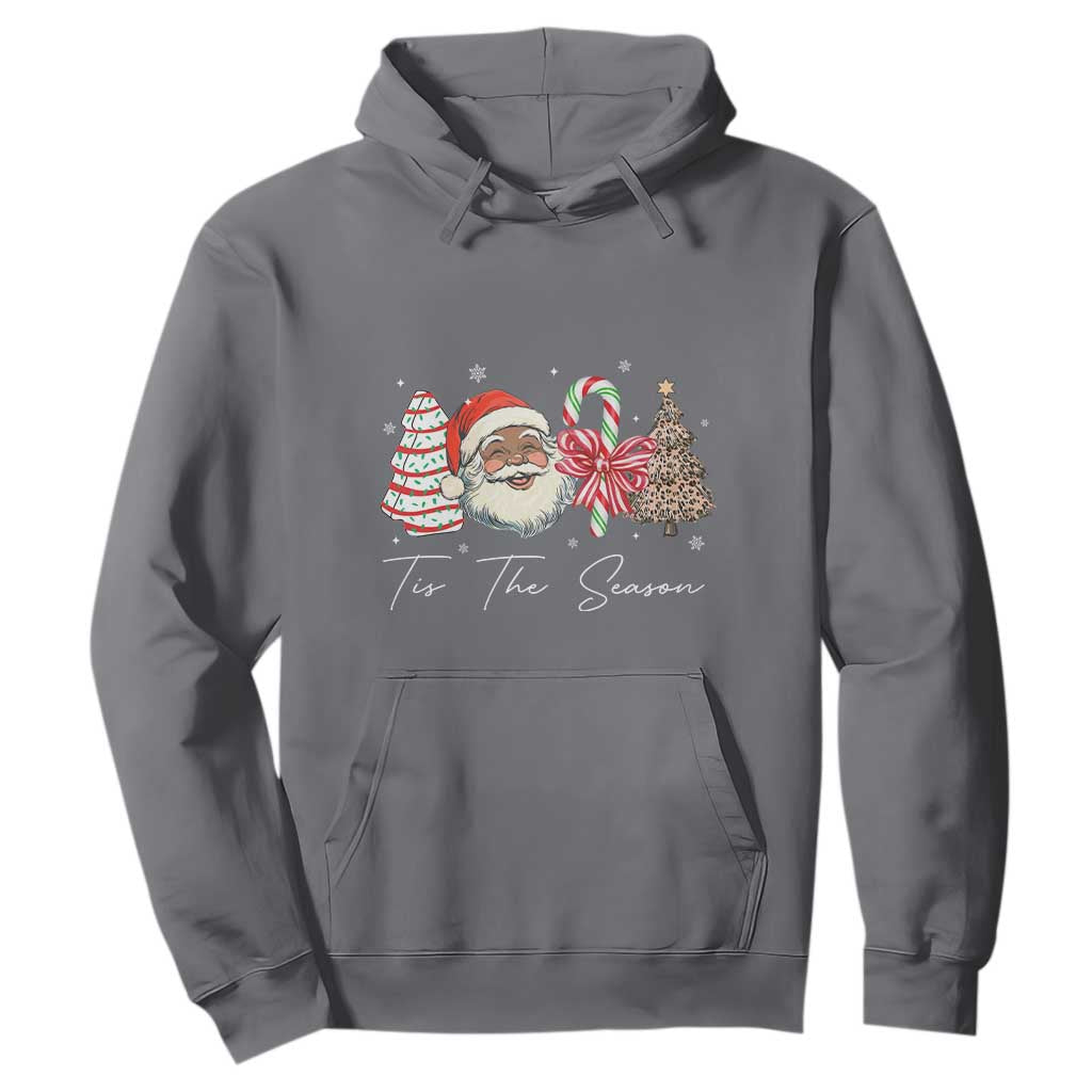 Funny Black Christmas Hoodie Tis The Season African American Santa TS11 Charcoal Print Your Wear