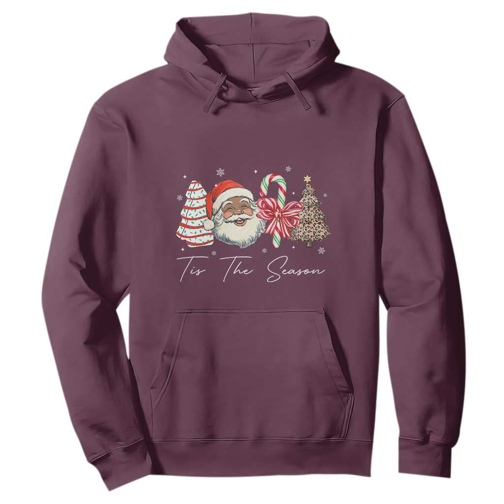 Funny Black Christmas Hoodie Tis The Season African American Santa TS11 Maroon Print Your Wear