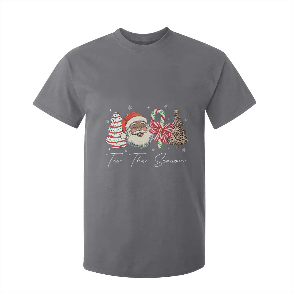 Funny Black Christmas T Shirt For Kid Tis The Season African American Santa TS11 Charcoal Print Your Wear