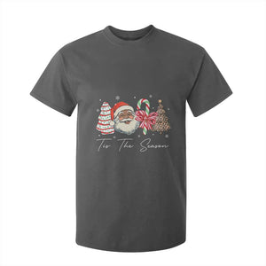 Funny Black Christmas T Shirt For Kid Tis The Season African American Santa TS11 Dark Heather Print Your Wear