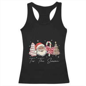 Funny Black Christmas Racerback Tank Top Tis The Season African American Santa TS11 Black Print Your Wear