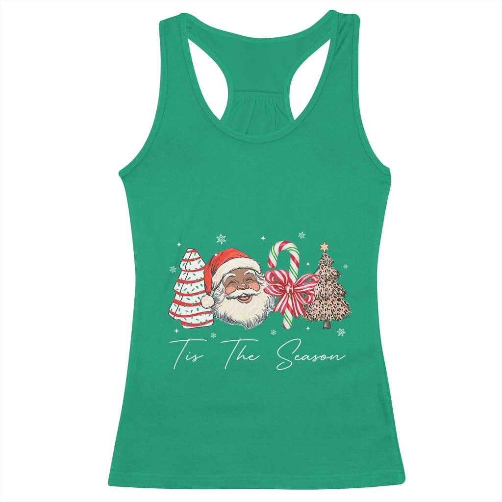 Funny Black Christmas Racerback Tank Top Tis The Season African American Santa TS11 Irish Green Print Your Wear