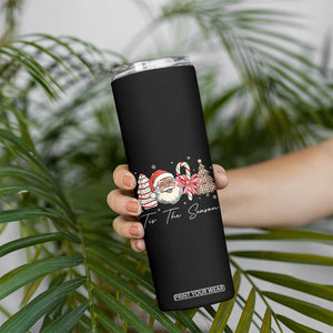 Funny Black Christmas Skinny Tumbler Tis The Season African American Santa TS11 Print Your Wear