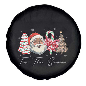 Funny Black Christmas Spare Tire Cover Tis The Season African American Santa TS11 Print Your Wear