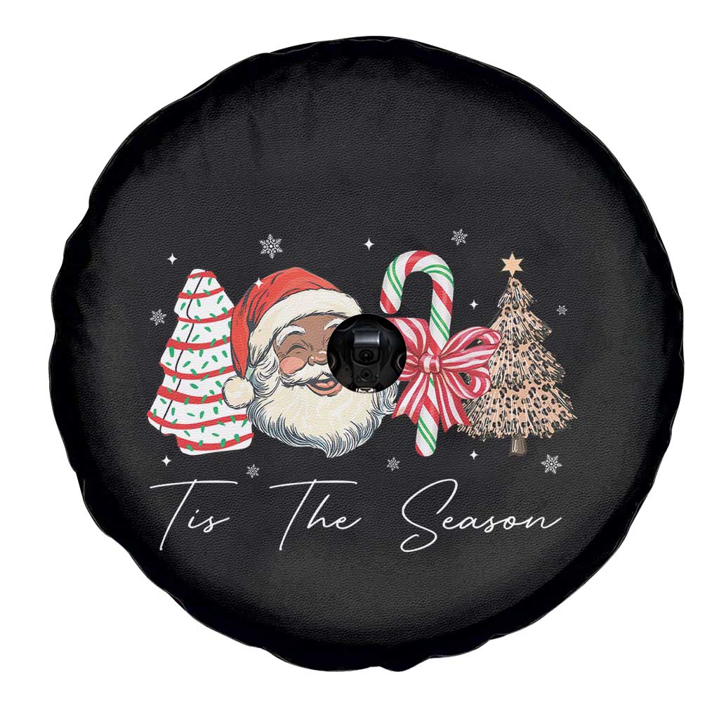Funny Black Christmas Spare Tire Cover Tis The Season African American Santa TS11 Print Your Wear
