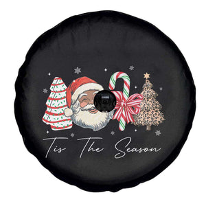 Funny Black Christmas Spare Tire Cover Tis The Season African American Santa TS11 Print Your Wear