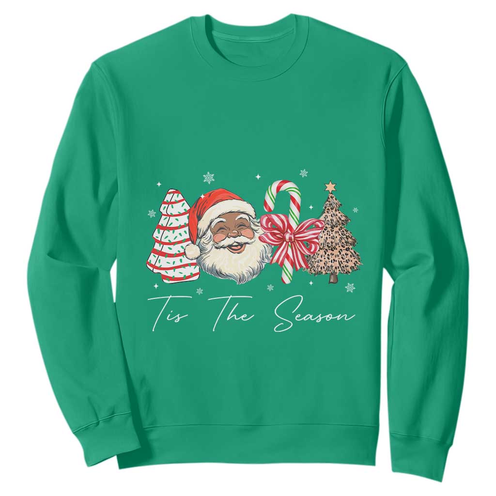 Funny Black Christmas Sweatshirt Tis The Season African American Santa TS11 Irish Green Print Your Wear