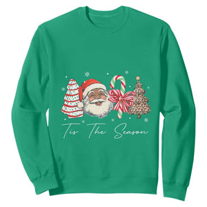 Funny Black Christmas Sweatshirt Tis The Season African American Santa TS11 Irish Green Print Your Wear