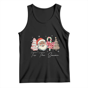 Funny Black Christmas Tank Top Tis The Season African American Santa TS11 Black Print Your Wear