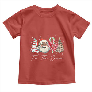 Funny Black Christmas Toddler T Shirt Tis The Season African American Santa TS11 Red Print Your Wear