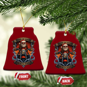 Funny Christmas Motorcycle Santa Ceramic Ornament Sons Of Santa North Pole Xmas Biker TS11 Print Your Wear