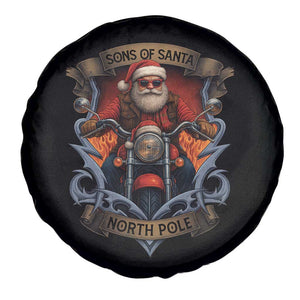 Funny Christmas Motorcycle Santa Spare Tire Cover Sons Of Santa North Pole Xmas Biker TS11 Print Your Wear