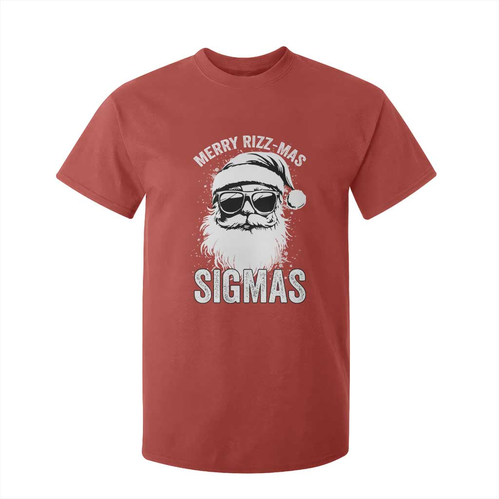 Funny Christmas Santa T Shirt For Kid Merry Rizzmas Sigmas Charisma Rizz Santa Claus TS11 Red Print Your Wear