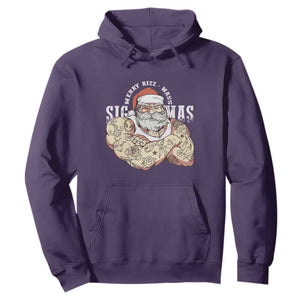 Funny Christmas Santa Hoodie Merry Rizzmas Sigmas Charisma Rizz Santa TS11 Purple Print Your Wear