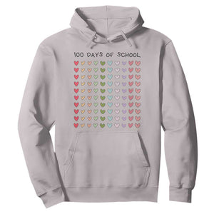 Funny 100 Days Of School Cute Pastel Heart Sketch Hoodie TS11 Ice Gray Print Your Wear