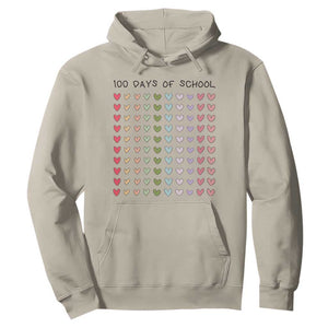 Funny 100 Days Of School Cute Pastel Heart Sketch Hoodie TS11 Sand Print Your Wear