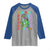 Funny 100 Days Of School T-Rex Dinosaur Raglan Shirt TS11 Sport Gray Royal Print Your Wear