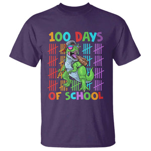 Funny 100 Days Of School T-Rex Dinosaur T Shirt TS11 Purple Print Your Wear