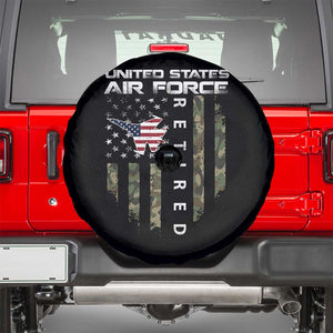 Funny United States Air Force Retired Spare Tire Cover Camo American Flag Fighter TS11 Black Print Your Wear