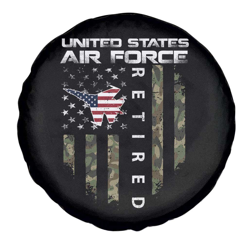 Funny United States Air Force Retired Spare Tire Cover Camo American Flag Fighter TS11 Print Your Wear