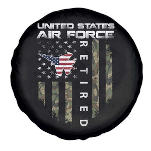 Funny United States Air Force Retired Spare Tire Cover Camo American Flag Fighter TS11 Print Your Wear