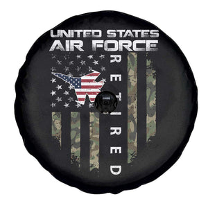 Funny United States Air Force Retired Spare Tire Cover Camo American Flag Fighter TS11 Print Your Wear