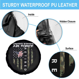Funny United States Air Force Retired Spare Tire Cover Camo American Flag Fighter TS11 Print Your Wear