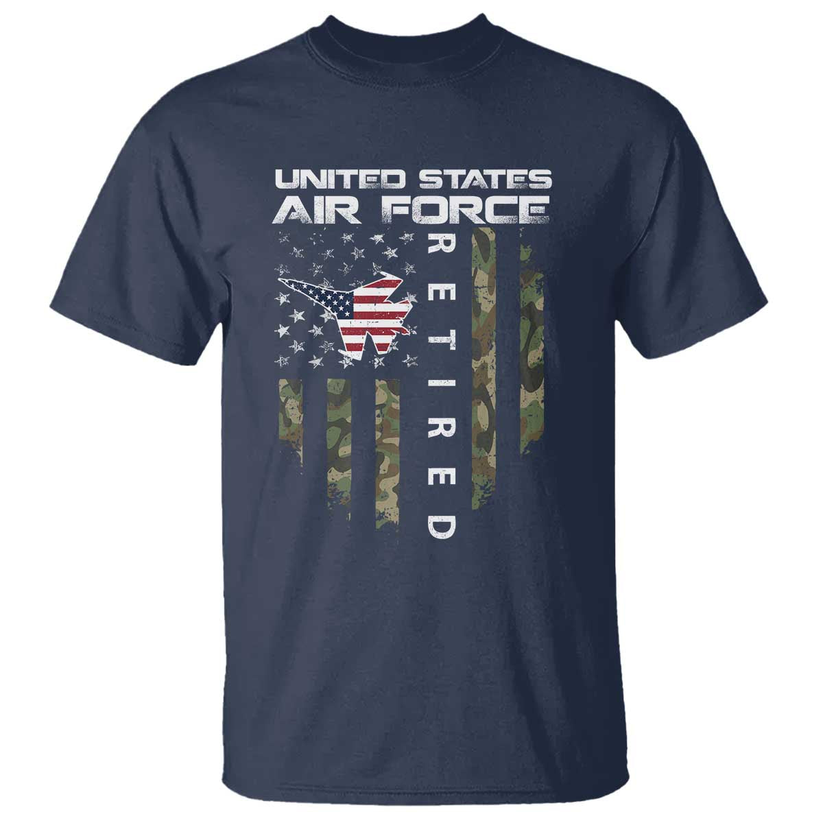 Funny United States Air Force Retired T Shirt Camo American Flag Fighter TS11 Navy Print Your Wear