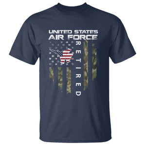 Funny United States Air Force Retired T Shirt Camo American Flag Fighter TS11 Navy Print Your Wear