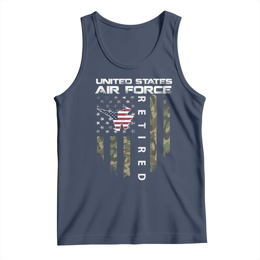 Funny United States Air Force Retired Tank Top Camo American Flag Fighter TS11 Navy Print Your Wear