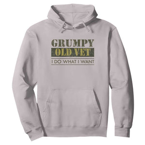 Funny Grumpy Old Vet I Do What I Want Hoodie Military Veteran TS11 Ice Gray Print Your Wear