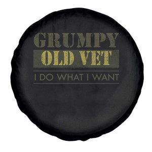 Funny Grumpy Old Vet I Do What I Want Spare Tire Cover Military Veteran TS11 Print Your Wear
