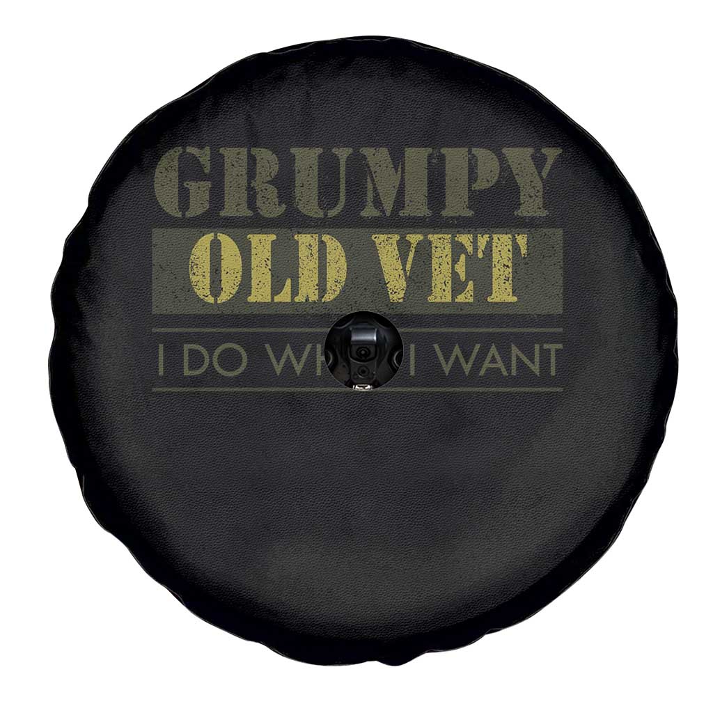 Funny Grumpy Old Vet I Do What I Want Spare Tire Cover Military Veteran TS11 Print Your Wear