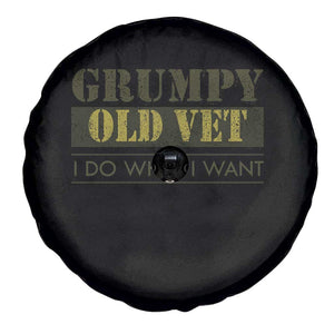Funny Grumpy Old Vet I Do What I Want Spare Tire Cover Military Veteran TS11 Print Your Wear