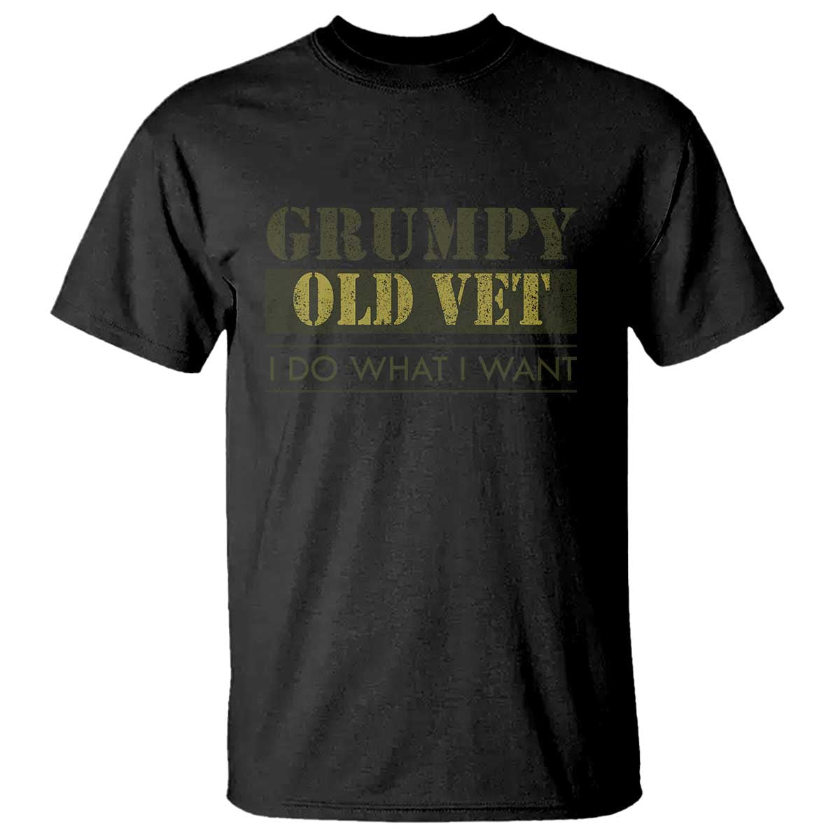 Funny Grumpy Old Vet I Do What I Want T Shirt Military Veteran TS11 Black Print Your Wear