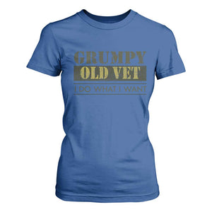 Funny Grumpy Old Vet I Do What I Want T Shirt For Women Military Veteran TS11 Royal Blue Print Your Wear