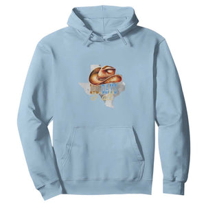 Funny 100th Day Of School Cowboy Hoodie 100 Days Y'all TX map TS11 Light Blue Print Your Wear
