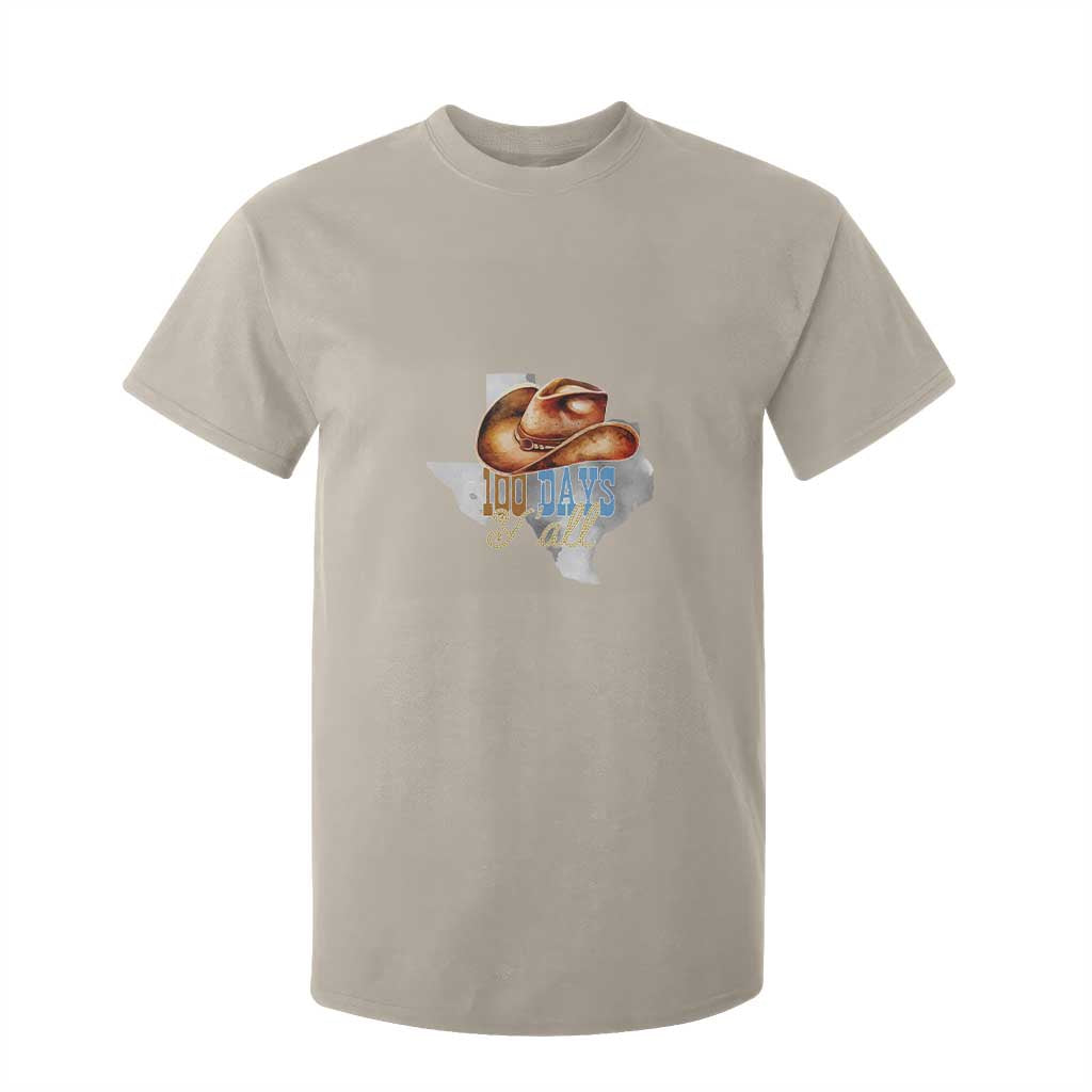 Funny 100th Day Of School Cowboy T Shirt For Kid 100 Days Y'all TX map TS11 Sand Print Your Wear